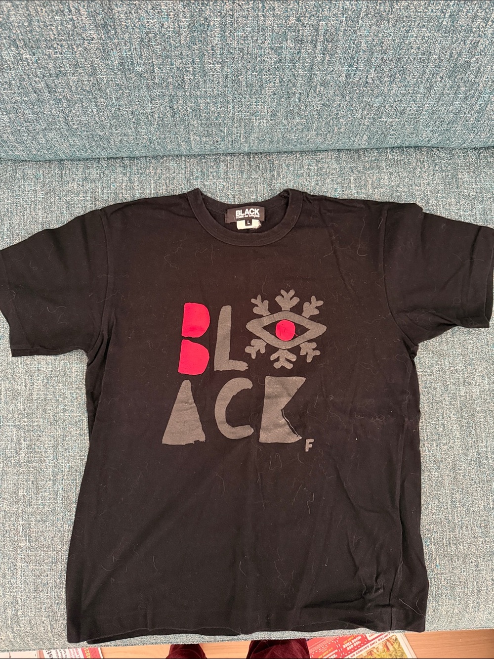 Comme des garçons Bosch Short Sleeve Graphic Tee in Black and Red